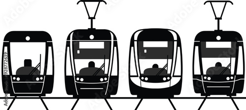 Black Vector Icon Set of Furniture Silhouettes Including Dresser Cabinet Vanity Table and Chest of Drawers for Home Interior Design Storage and Organization Isolated