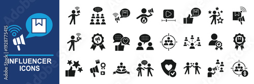influencer icons set