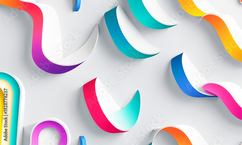scattered 3d curved segment...