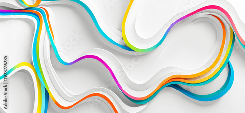 complex tangled colorful ri...