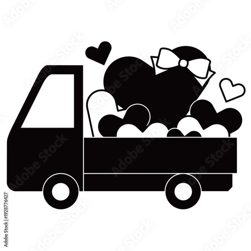 溢れるほどのハートを運ぶトラック