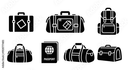 Travel Luggage Set with Suitcase Backpack Duffle Bag and Passport