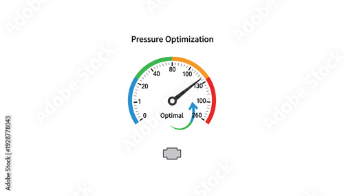 Pressure gauge showing optimal performance levels