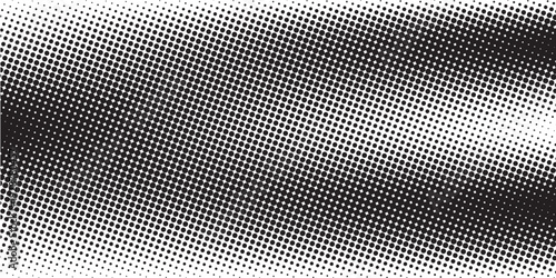 Seamless halftone vector background.Filled with black circles .Long fade out. 31 figures in height.The radial transformation method.