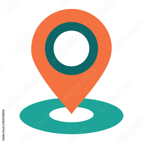 geo pin icon on white background