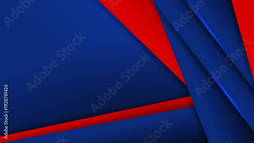 Elegant navy blue and red layered background with diagonal line texture and sharp geometric shapes for corporate branding
