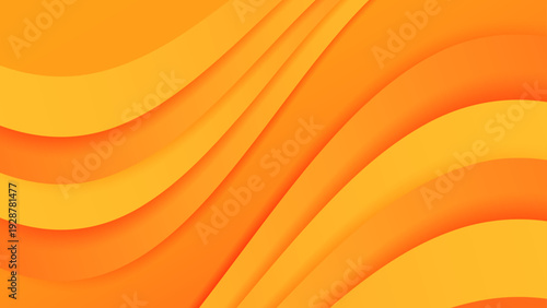 Energetic abstract background with multi-layered orange and yellow waves and smooth transitions for social media graphics