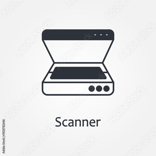 scanner icon symbol illustration vector eps10 logo template design pattern seamless bright minimal design flat design realistic style simple design modern design