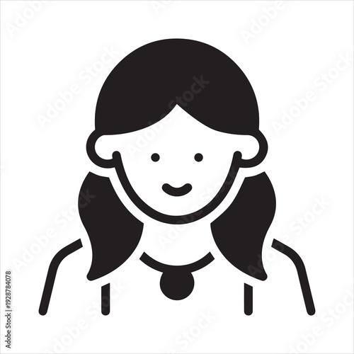 Black solid icon for sister