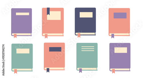 Collection of colorful notebooks with bookmarks.