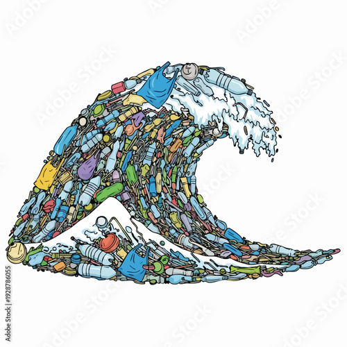 Crowd wave formed by people.