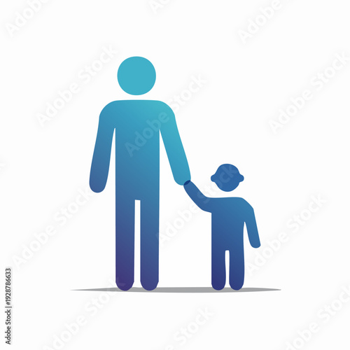 Father and Child Holding Hands, Symbolizing Family Bond and Parenthood.