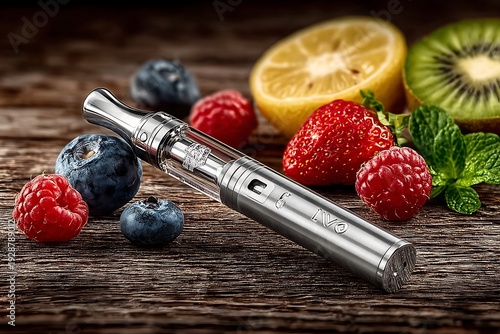 Wallpaper Mural E-cigarette with fruit and berries. Torontodigital.ca