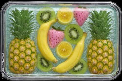 Wallpaper Mural Fresh fruit assortment on tray. Torontodigital.ca