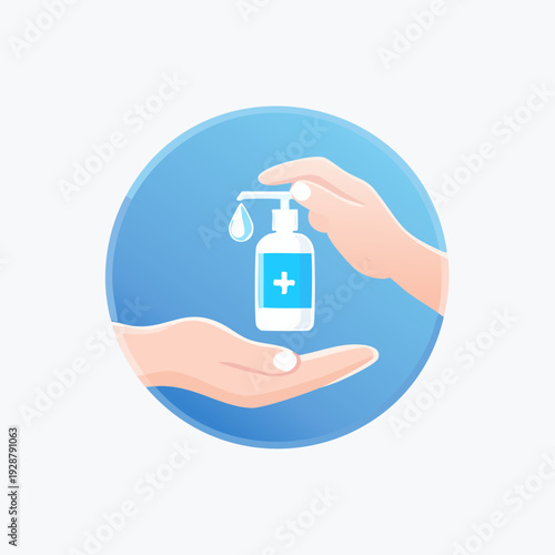 Hand sanitizer dispenser for hygiene and health protection.