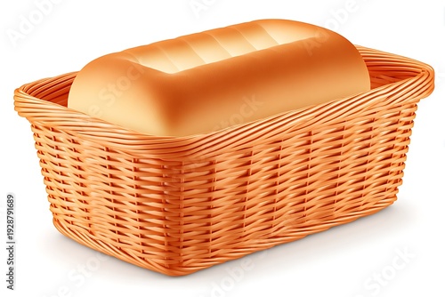 Wallpaper Mural Freshly baked bread in wicker basket. Torontodigital.ca