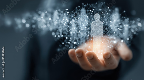 Crm concept for business growth with data exchanges and customer service