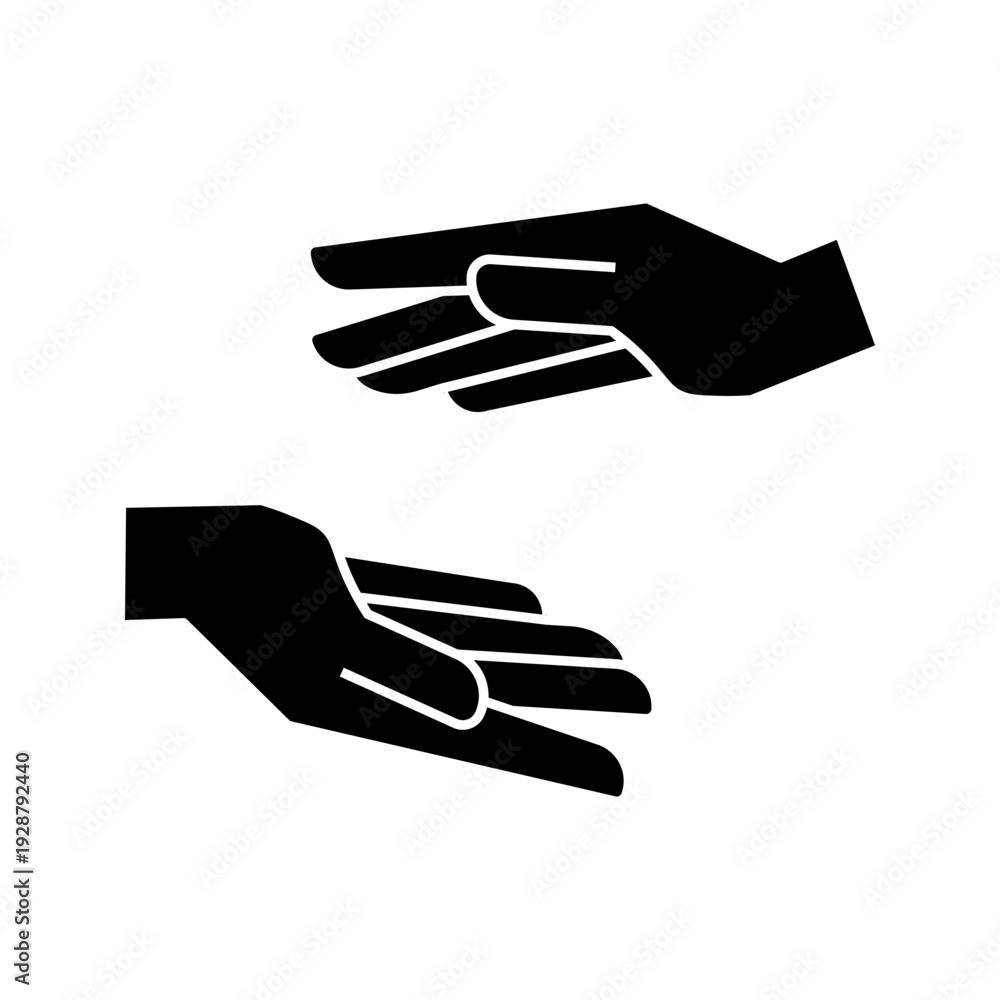 Obraz premium Hand icon on white background