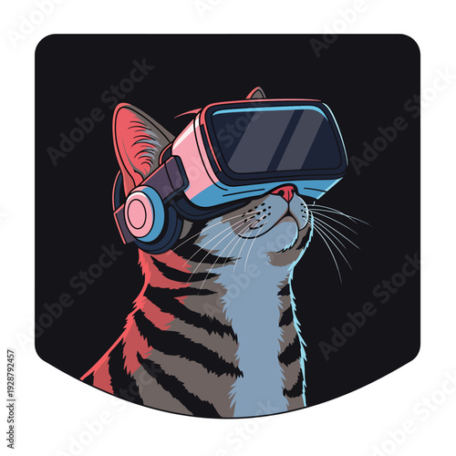 A cat in VR