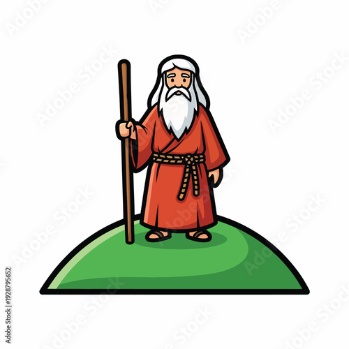 A cartoon depiction of Moses