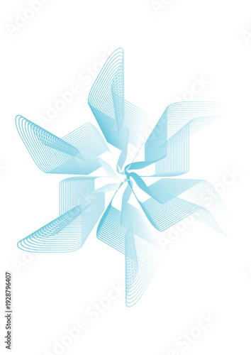 blue flower on white background