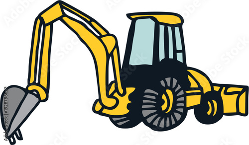 Maquina retro excavadora