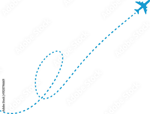 The image depicts a blue airplane that is ascending, which suggests it is in the process of taking off or climbing to a higher altitude. The airplane is likely portrayed in a dynamic and lively manner