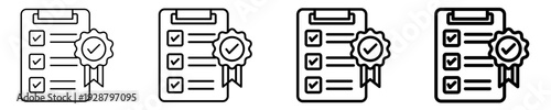 Compliance Checklist Icon Set Different Style Collection