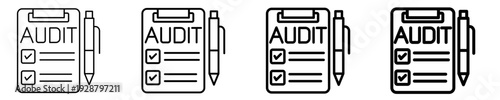 Audit Icon Set Different Style Collection