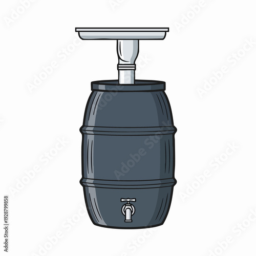 garbage disposal unit under sink illustration.