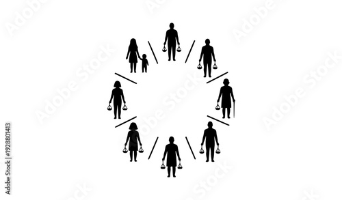 SEO Title 3
Human Life Cycle Silhouette Infographic Showing Age Transition and Physical Growth Vector