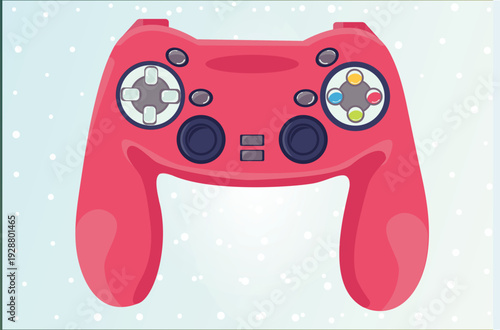 Flat vector illustration of a game console