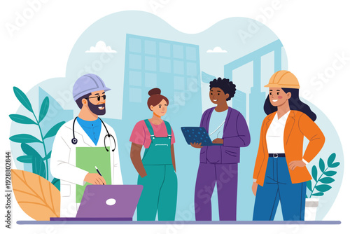 Stunning Diverse Professions With Professional Photo