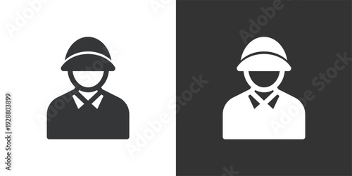 Logistics Worker icon. Solid glyph series icon