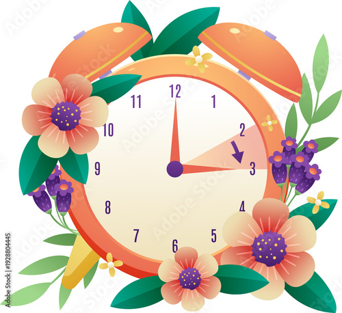 clock icon for spring forward or daylight saving time