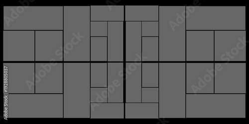 Random rectangular boxes stacked on top of each other. Hand-drawn checkered vector illustration.	