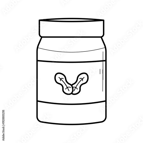 Peanut butter icon on white background