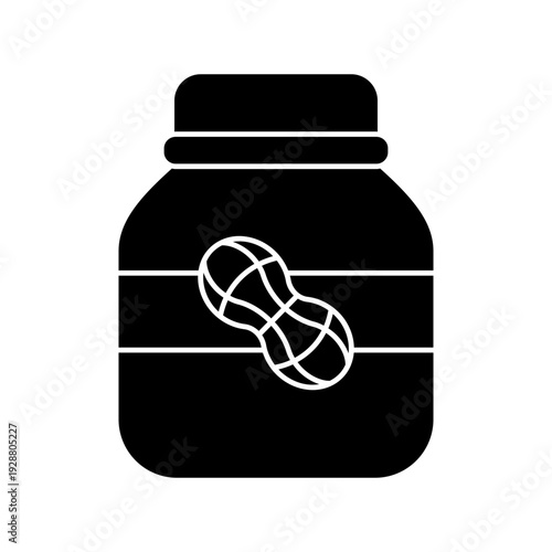 Peanut butter icon on white background