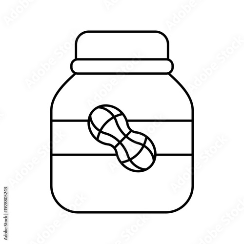 Peanut butter icon on white background