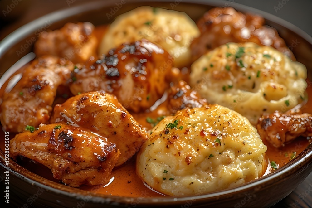 custom made wallpaper toronto digitalbbq chicken and dumplings in a bowl