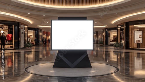 Urban Billboard Rectangular White Mockup City Advertisement 