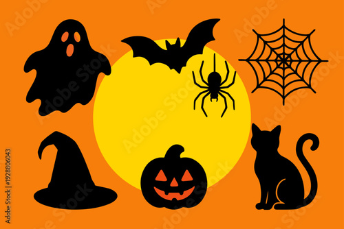 Simple silhouette hellowen