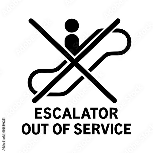 Out of service signage icon with transparent background unavailable notice symbol
