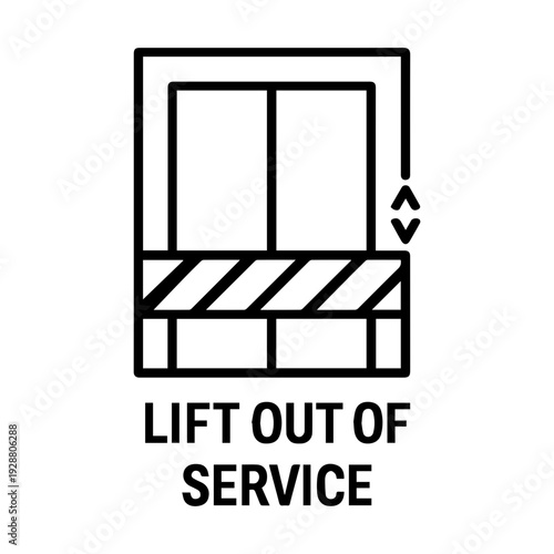 Out of service signage icon with transparent background unavailable notice symbol
