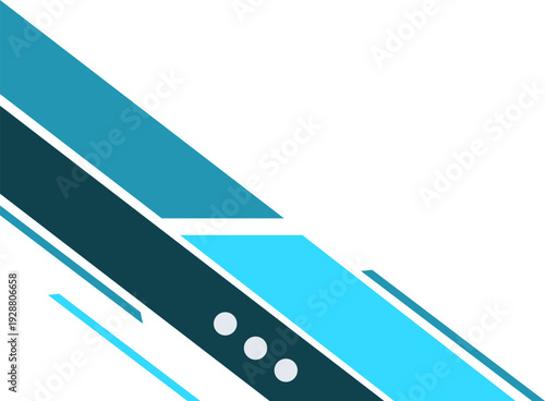 Blue Business Geometric Corner