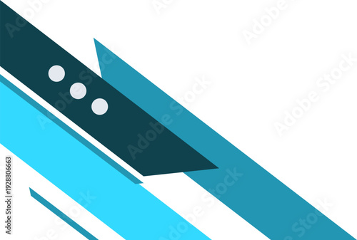 Blue Business Geometric Corner