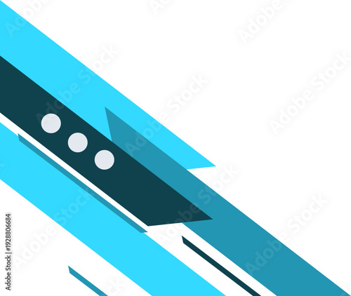 Blue Business Geometric Corner