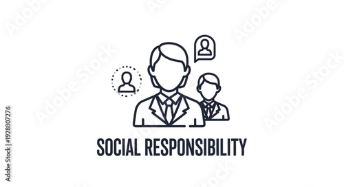 Social Responsibility Concept with Business People Icons.