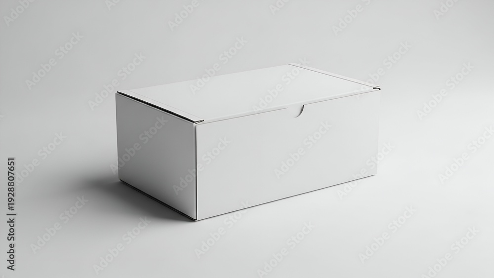 Naklejka premium Product box mockup on plain background viewed from the front