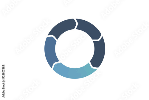 Segmented Circular Process Loop – Minimal Flat Workflow Vector